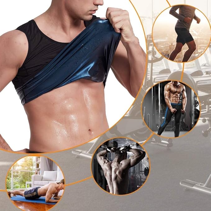 AMRIO Man Sweat Shaper and Sliming Vest for Weight Loss, Exercises and Fitness Fat Burning Shaper for Man & Women