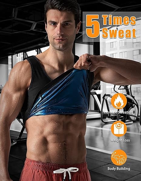 AMRIO Man Sweat Shaper and Sliming Vest for Weight Loss, Exercises and Fitness Fat Burning Shaper for Man & Women